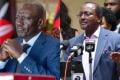 Collage photo of President William Ruto and Kalonzo Musyoka.